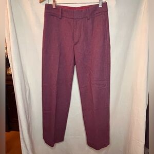 Women’s Red Burgundy wool trouser pants Banana Republic size 4 Valentine holiday